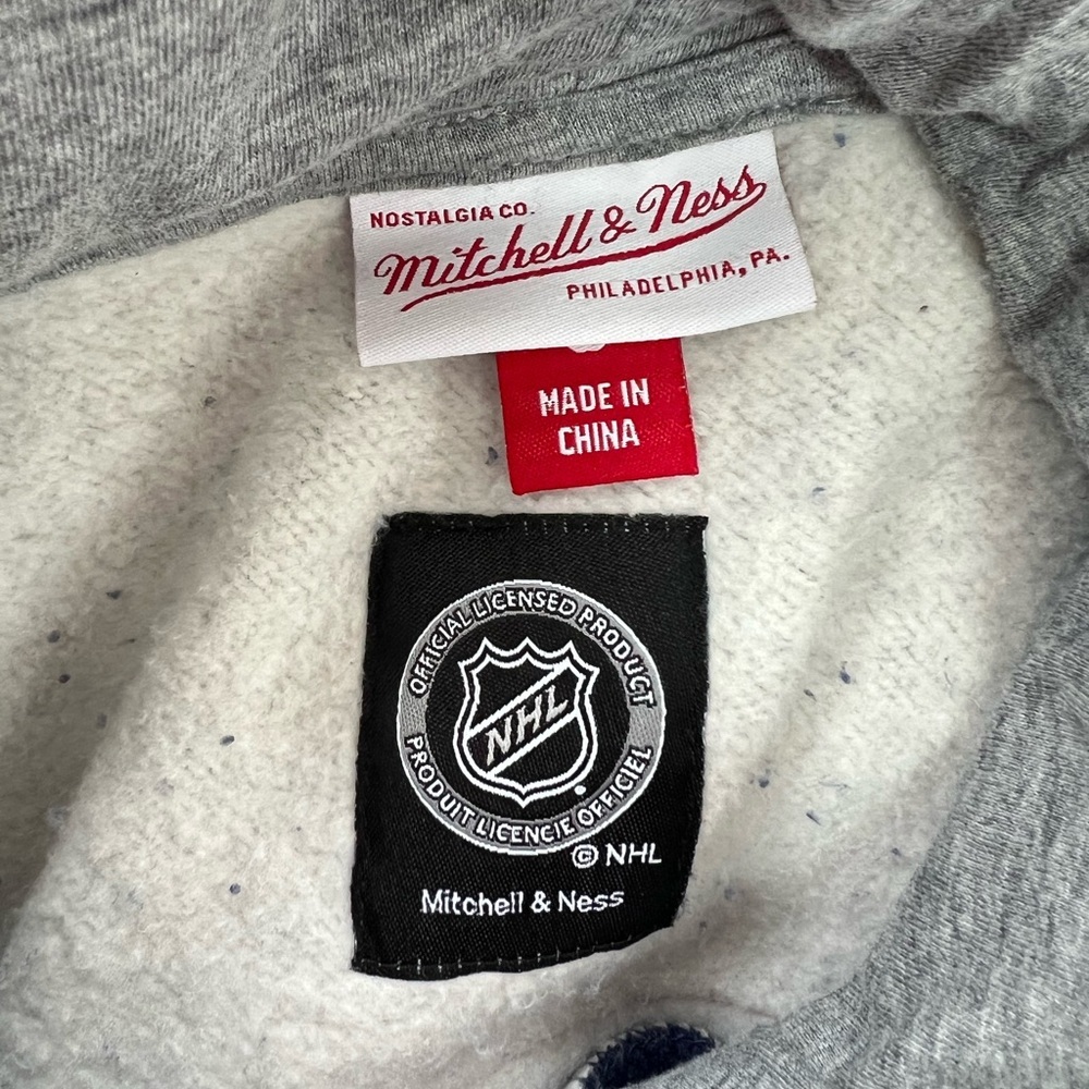 Mitchell & Ness Washington Capitals Fleece Lined Pullover Hoodie Red Blue, Small - Picture 6 of 10